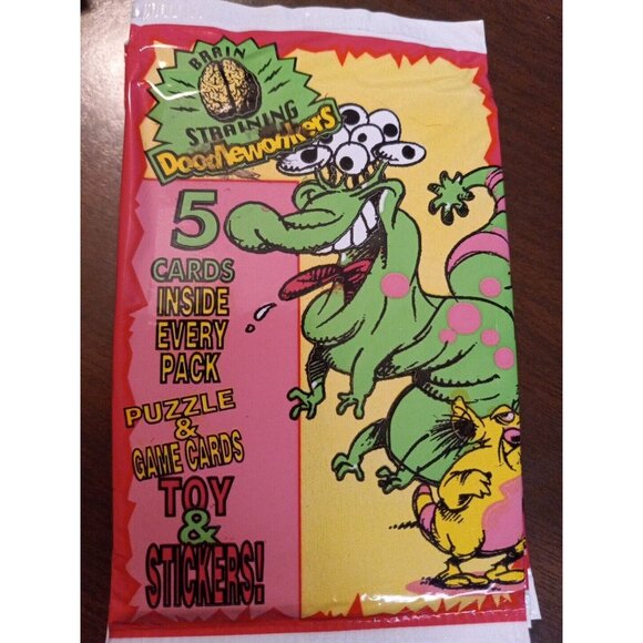 Brain Straining Doodlewonkers Puzzle & Game Cards Stickers 17 Unopened Packs - Picture 4 of 7